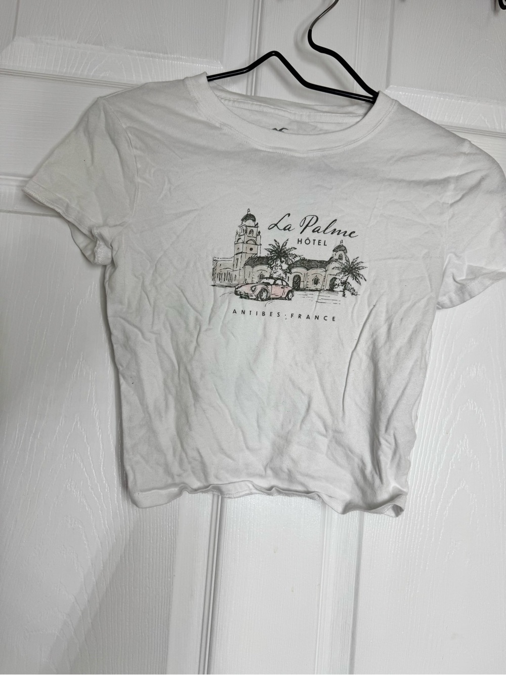 Hollister White Tee with Gray Logo